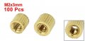 Uxcell 100pcs M2x3mm Hollow Pillar Column Ferrule Brass Standoff Spacer