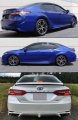 Glossy Black Trunk Lid Spoiler 3d Wavy Window Visor Rain Deflector Compatible For 2018-2024 Toyota Camry Le Se Xse Xle Hybrid