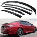 Glossy Black Trunk Lid Spoiler 3d Wavy Window Visor Rain Deflector Compatible For 2018-2024 Toyota Camry Le Se Xse Xle Hybrid