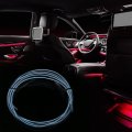 1 Meter 3ft Neon El Wire String Strip White Cold Light Glow For Car Interior Decoration