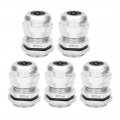 Uxcell Cable Gland Pg9 Metal Waterproof Glands Joints Adjustable Connector For 4-8mm Dia Pack Of 5