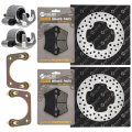 Niche Rear Brake Rotor Caliper Pad Kit For Polaris Ranger 700 Ev Crew 500 Rzr 4 800