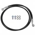 X Autohaux Brake Hose Motorcycle Hydraulic Line Oil Pipe Fitting For Atv Motocross Racing Bike 150cm Black 1 Set