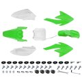 Pro Bat 7 Pcs Plastic Fender Kit Crf 70 Crf70 Pit Bike Fairings Body Set White Green 
