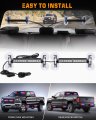Xridonsen 2x 10 7 Inch Red Blue Police Lights 24 Led Emergency Strobe Warning Flashing Safety Side Window Front Rear Windshield