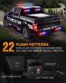 Xridonsen 2x 10 7 Inch Red Blue Police Lights 24 Led Emergency Strobe Warning Flashing Safety Side Window Front Rear Windshield