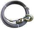 Ba Products 4-38ps100s Winch Cable 8 X 100 Fiber Core With 3 Ton Swivel Hook For Wrecker Tow Truck Rollback Crane And More 