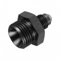 X Autohaux 4an Flare To 8an Orb O Ring Port Male Fuel Pump Rail Adapter Fitting Adapters For Car Aluminum Alloy Black