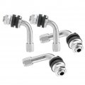 Qiilu Tire Valve Stems 4pcs 90 Degree Angle For Car Motorcycle Tyre