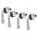 Qiilu Tire Valve Stems 4pcs 90 Degree Angle For Car Motorcycle Tyre
