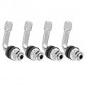 Qiilu Tire Valve Stems 4pcs 90 Degree Angle For Car Motorcycle Tyre
