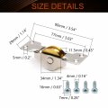 Mromax 34mm Dia Copper Electroplating Single Wheel Sliding Door Window Pulley Stainless Steel Shell Two Tone 1pcs
