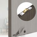 Mromax 34mm Dia Copper Electroplating Single Wheel Sliding Door Window Pulley Stainless Steel Shell Two Tone 1pcs