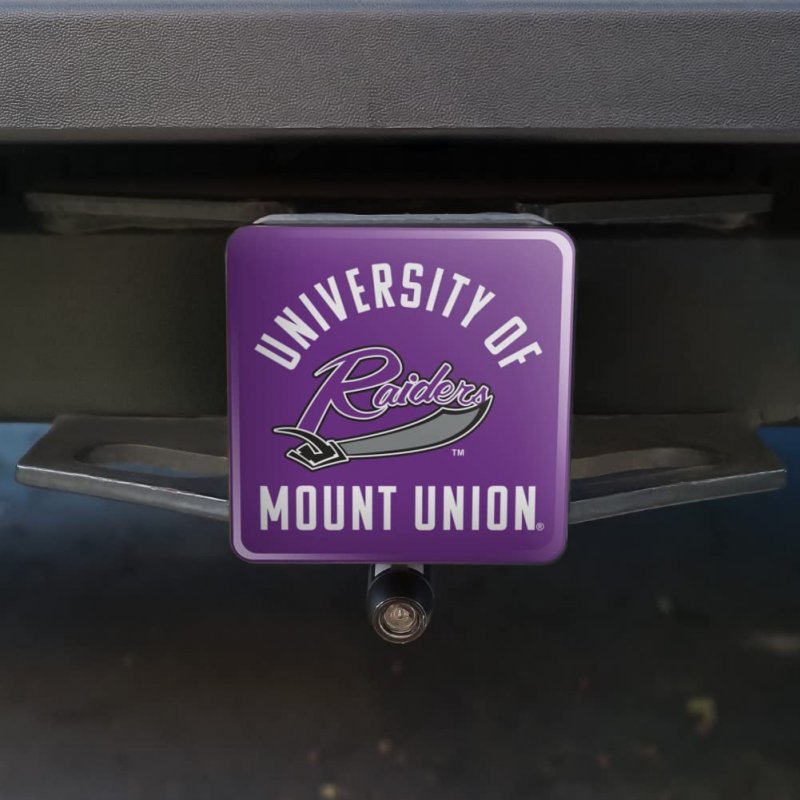 University Of Mount Union Raiders Tow Trailer Hitch Cover Plug Insert For 2 In Receivers Durable Black Abs Plastic With Uv