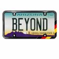 Ipick Image Slim Real Black Carbon Fiber German Flag Off-center In Sports Stripe License Plate Frame