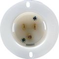 110v Male Recessed Power Outlet 57-710 Flange Mount 3 Prong Socket Vehicle Specific Accessory Plug In 