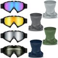 Tallew 4 Pcs Motorcycle Dirt Bike Goggles For Men Women Windproof Adjustable Atv And Neck Breathable Face Cover Green Gray 