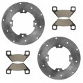 Caltric Front Left And Right Brake Disc With Pads Compatible Arctic Cat Trv 700 Ltd 2012-2014
