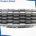 Black With Silvery Molding Frame Front Bumper Grille Upper And Lower Honeycomb 2pcs Replacement For Malibu 2016-2018 84061034