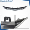 Black With Silvery Molding Frame Front Bumper Grille Upper And Lower Honeycomb 2pcs Replacement For Malibu 2016-2018 84061034