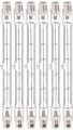 Ge Halogen Light Bulbs T3 Tube Lights 500 Watt 6 Pack