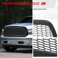 Auto Dynasty Honeycomb Mesh Front Bumper Hood Grille Compatible With Ram 1500 13-18 Classic 19-20 Matte Black