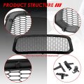 Auto Dynasty Honeycomb Mesh Front Bumper Hood Grille Compatible With Ram 1500 13-18 Classic 19-20 Matte Black