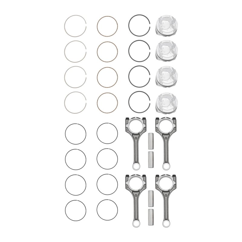 4pcs Connecting Rod Piston Kits For 2012 2013 2014 2015 2016hyundai Kia Accent Rio 1 6l Dohc 23041-2b600 23041-2b610