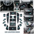 Door Slot Mats For Toyota Venza 2021-2024 Accessories 19pcs Set Non-slip Dust Interior Mat Cup Holder Inserts Center Console