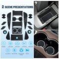 Door Slot Mats For Toyota Venza 2021-2024 Accessories 19pcs Set Non-slip Dust Interior Mat Cup Holder Inserts Center Console