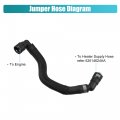 X Autohaux Heater Supply Jumper Hose For Chrysler 200 4l 2015-2017 Jeep Cherokee 2 2014-2018 Connector Replace 68199254ab