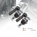 A-premium Set Of 4 Front Lower Ball Joint Outer Tie Rod End Compatible With Dodge Dakota 2005-2010 Mitsubishi Raider 2006-2009
