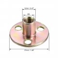M8x37x2 5mm Brad Hole Tee Nut Carbon Steel T-nuts Furniture Hardware Flange Insert Female Thread 10pcs
