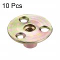Uxcell M8x37x2 5mm Brad Hole Tee Nut Carbon Steel T-nuts Furniture Hardware Flange Insert Female Thread 10pcs