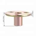 Uxcell M8x37x2 5mm Brad Hole Tee Nut Carbon Steel T-nuts Furniture Hardware Flange Insert Female Thread 10pcs