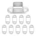 10 Pack Square Post Flange Base Fits 1 2x1 2 Tube Galvanized Steel Wall Mount Rail End Bracket Connector For Deck Fence Railing 