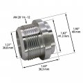 An20 Weld On Bung Stainless Steel Male Flare Weldable Fuel Tank Fitting Jic-20 An 1-5 8-12 Thread Hose Adapter Connector 4