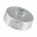 Motoforti Flutes Car Oil Filter Wrench Socket Housing Cap Remover Tools For Mazda 3 2007-2009 74mm 14 Metal Silver Tone 