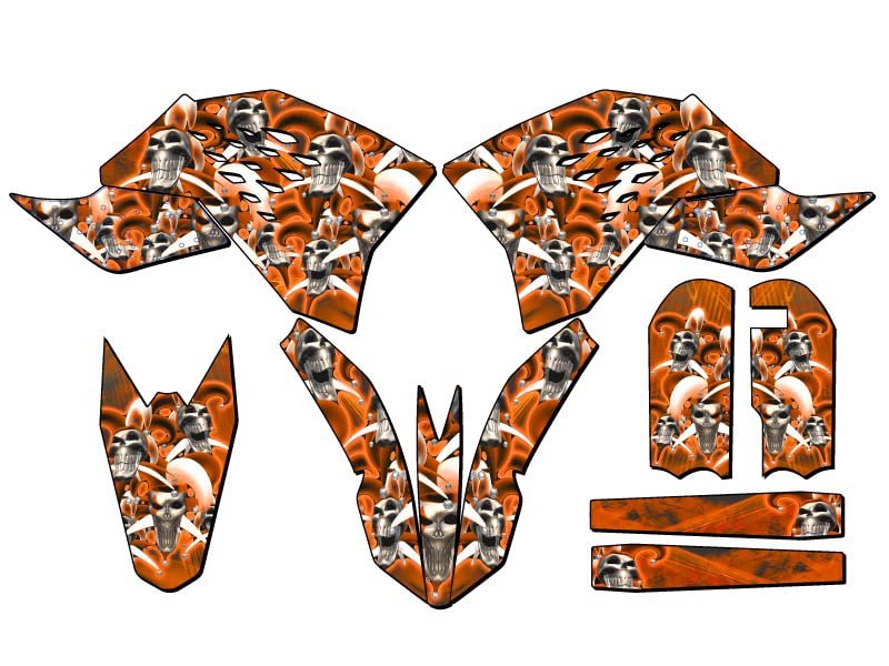 2009-2015 Sx 65 Jester Orange Senge Graphics Base Kit For Ktm