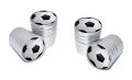 Elektroplate Soccer Ball Matte Chrome Aluminum Tire Valve Stem Caps Universal Fit For Cars Bikes Trucks Rvs Motorcycles 