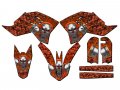 2009-2015 Sx 65 Flaming Gearhead Orange Senge Graphics Base Kit For Ktm 