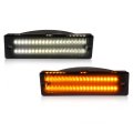 Hecasa Pair Turn Signal Lights For 1988-1997 Nissan D21 Hardbody Pickup 1988-1995 Pathfinder Smoke Lens Plastic Pmma Pp 