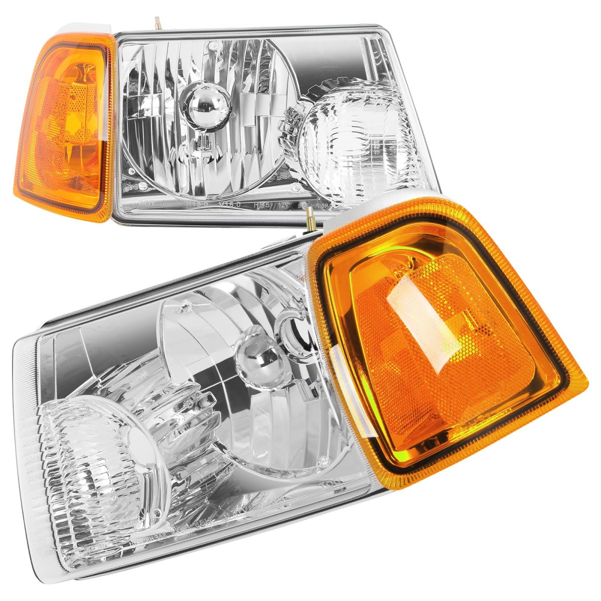Headlights 2001-2011 Ford For Ranger Pair Headlight Assembly Bulbs Not Included Am94811292