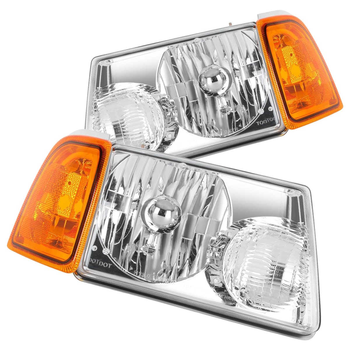 Headlights 2001-2011 Ford For Ranger Pair Headlight Assembly Bulbs Not Included Am94811292