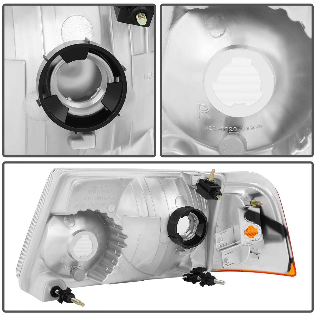 Headlights 2001-2011 Ford For Ranger Pair Headlight Assembly Bulbs Not Included Am94811292