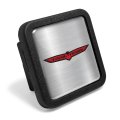 Jeep Trailhawk Trailer Tow Hitch Receiver Cover Silver On Black Rubber Heavy Duty 2 In Plug For Class 3 And 4 Officially