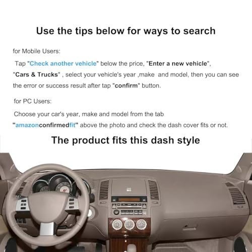 Dash Cover Mat Custom Fit For Nissan Altima 2005 2006 Dashboard Pad 05-06 Beige J57