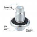 X Autohaux 2 Pcs M14x1 5 Steel Engine Oil Drain Plug Screw For Mercedes-benz Dodge Caravan Jeep Compass Silver Tone