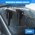 4 Pack 5113049aa Adjustable Front Windshield Wiper Washer Jet Nozzle Spray Assembly For 2008 2018 Dodge Grand Caravan