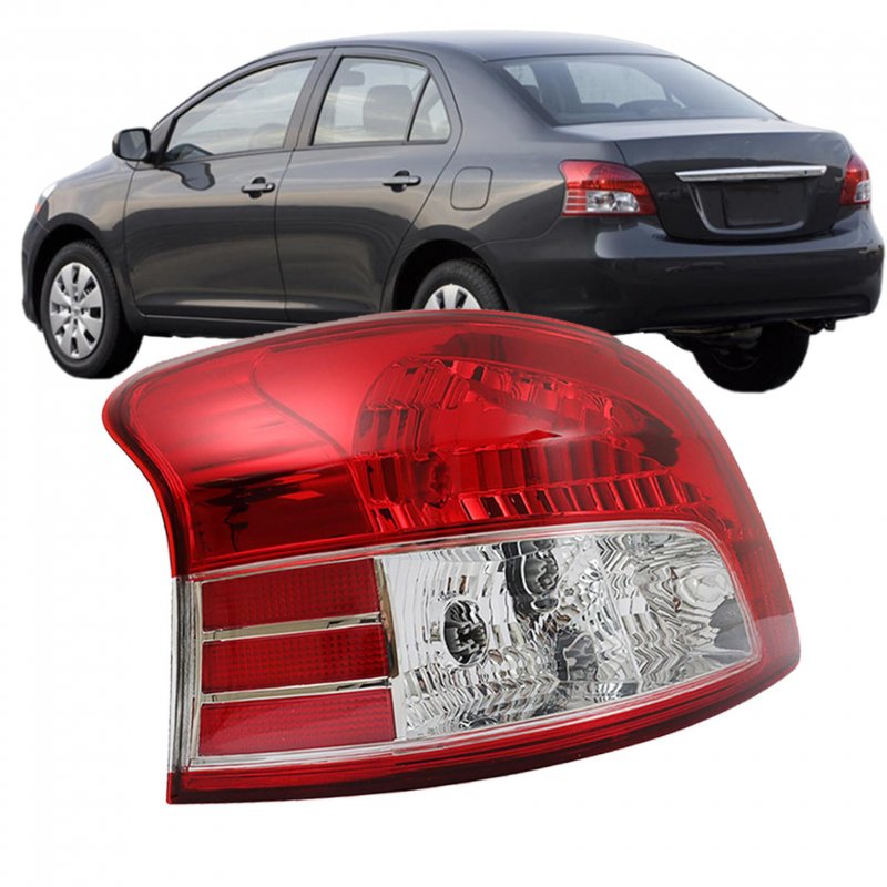 Rear Brake Tail Light Assembly For Toyota Yaris Sedan 2007 2012 Driver Side Lh Replacement 8156152550 To2818133 Red And Clear
